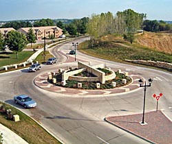 roundabout in Coralville