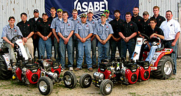 Team shot of Iowa State's 1/4 Scale Tractor Team.