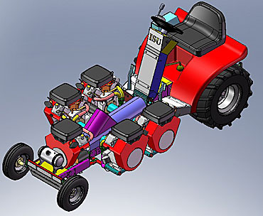 The Cyclone Power Pullers 2008 1/4 scale tractor design.
