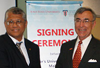 Vice chancellor Saad and President Geoffroy