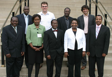 ISU's Manu (center front) with other members of the Association of African Agriculture Professionals in Diaspora. The group will serve as a resource to advise on agricultural practices and policies in Africa.