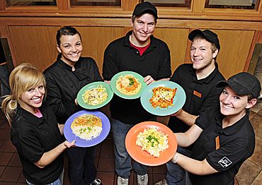 Culinary science students proudly display the dishes they prepared for diners this week in the Union Drive Marketplace.