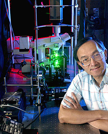 Edward Yeung in his lab.