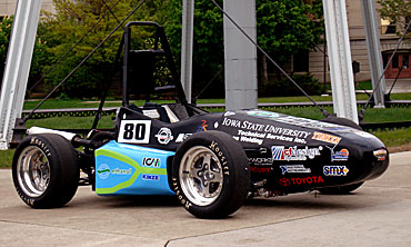 Iowa State's Formula SAE race car.